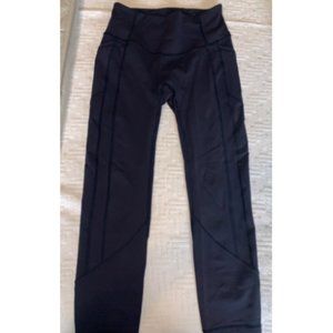 Navy lululemon 3/4 leggings